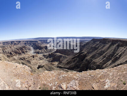 Bellissima vista del Fishriver canyon in Namibia Foto Stock