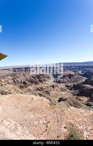 Bellissima vista del Fishriver canyon in Namibia Foto Stock