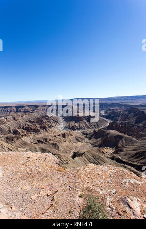 Bellissima vista del Fishriver canyon in Namibia Foto Stock