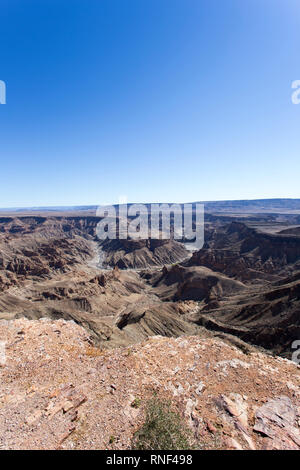 Bellissima vista del Fishriver canyon in Namibia Foto Stock