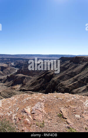 Bellissima vista del Fishriver canyon in Namibia Foto Stock