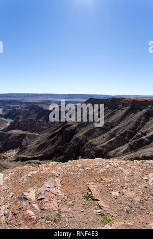 Bellissima vista del Fishriver canyon in Namibia Foto Stock