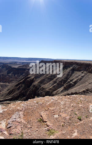 Bellissima vista del Fishriver canyon in Namibia Foto Stock