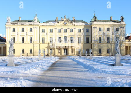 Branicki Palace durante il periodo invernale, Bialystok, Polonia Foto Stock