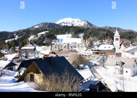 Mitterbach am Erlaufsee: villaggio Mitterbach, mountain Gemeindealpe nel Mostviertel, Niederösterreich, Austria Inferiore, Austria Foto Stock