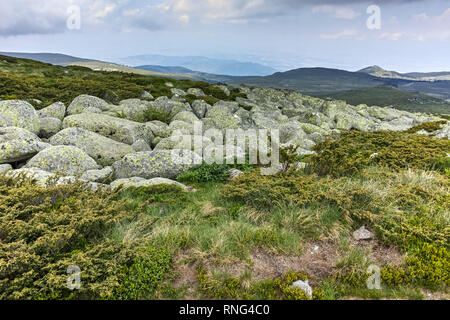 Paesaggio di montagna Vitosha vicino Cherni Vrah picco, Sofia Città Regione, Bulgaria Foto Stock