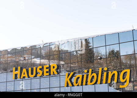 Stazione di sci Hauser Kaibling uno dell'Austria top ski resorts: 44 impianti di risalita, 123 km di piste da sci, ski Austria, Alpi Ski Amade Foto Stock