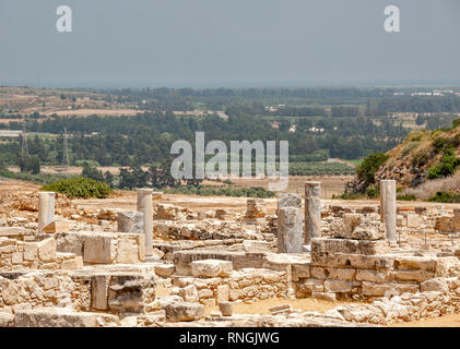 Rovine dell antica città greca Kourion vicino a Limassol a Cipro Foto Stock