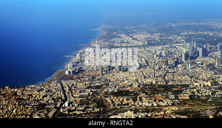 Vista aerea di Tel-Aviv. Foto Stock