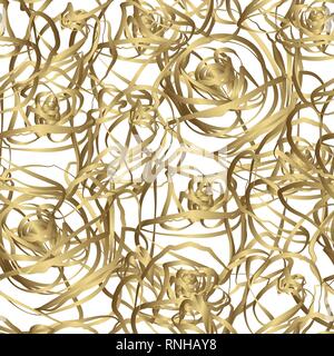 Abstract disegnati a mano vettore curve modello senza giunture Illustrazione Vettoriale