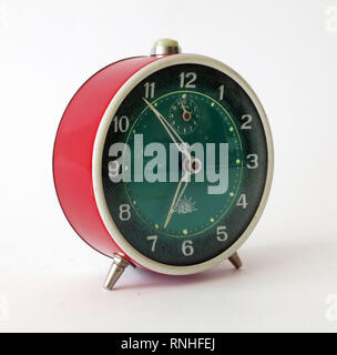 Il vecchio orologio sveglia con fune. Marca Alba, Sapphire modello.  Originale, 50-60 anni. Realizzato in Spagna Foto stock - Alamy