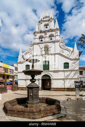 La Chiesa di Veracruz, Medellin, dipartimento di Antioquia, Colombia Foto Stock