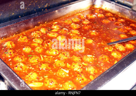 Indiano Vegetariano piatto - sugo Manchurian Foto Stock