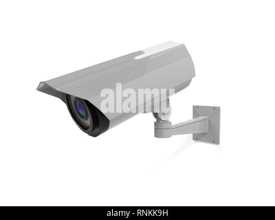 La protezione CCTV telecamera. 3D rendering immagine Foto Stock