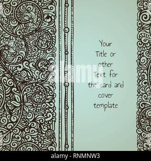 Stile antico del coperchio della scheda Illustrazione Vettoriale