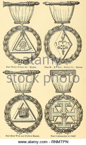 Simbolismo massonico dal tardo ottocento Foto Stock