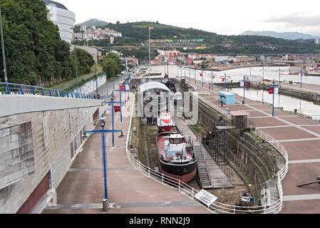 Vista del museo marittimo di bilbao, Spagna Foto Stock