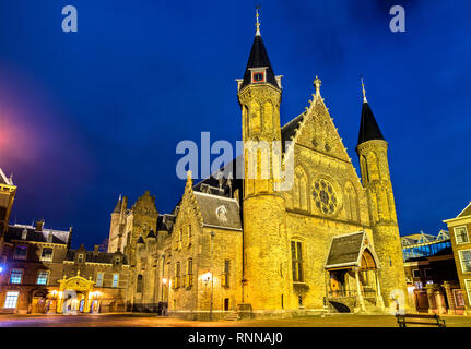 La Ridderzaal, l'edificio principale del Binnenhof a l'Aia, Paesi Bassi Foto Stock