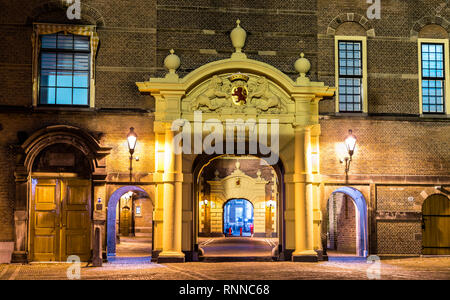 Cancello al Binnenhof a l'Aia, Paesi Bassi Foto Stock