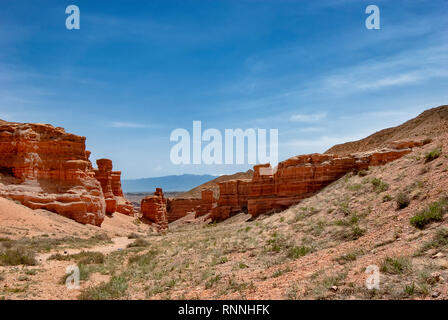 Il Charyn Canyon nel Charyn Parco Nazionale vicino a Almaty in Kazakistan Foto Stock