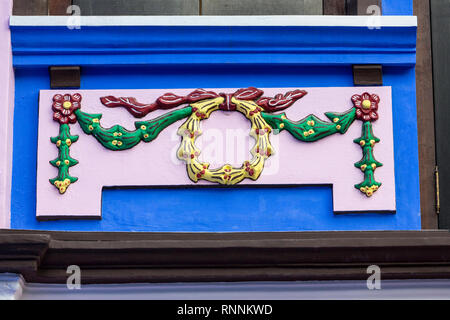 Singapore. Emerald Hill Road. Decorazione su inizio xx secolo Cinese Tradizionale Casa. Foto Stock