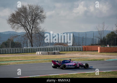 Barcellona, Spagna. 19 Feb, 2019. Passeggiata di lancia del punto Racing Team di F1 sul circuito di Catalogna a Montmelo (provincia di Barcellona) duirng i test pre-stagione sessione. Credito: Jordi Boixareu/Alamy Live News Foto Stock