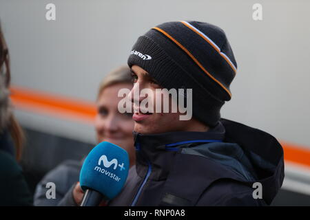 Barcellona, Spagna. 18 Febbraio, 2019. Primi test invernali 2019; Barcellona; MontmelÃ²; il circuito di Catalunya, 18 al 21 febbraio 2019 Credit: Indipendente Photo Agency Srl/Alamy Live News Foto Stock