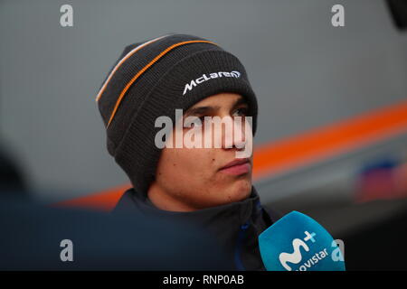 Barcellona, Spagna. 18 Febbraio, 2019. Primi test invernali 2019; Barcellona; MontmelÃ²; il circuito di Catalunya, 18 al 21 febbraio 2019 Credit: Indipendente Photo Agency Srl/Alamy Live News Foto Stock