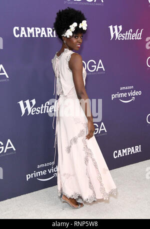 Beverly Hills, California, Stati Uniti. 19 febbraio 2019. 19 febbraio 2019 - Beverly Hills, California - Danai Gurira. 21° CDGA (Costume Designers Guild Awards) tenutosi al Beverly Hilton Hotel. Credito fotografico: Birdie Thompson/AdMedia Foto Stock