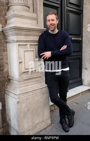 Roma, Italia. Xx Febbraio 2019. Jakob Cedergren Roma 20 febbraio 2019. Photocall per la presentazione del film "colpevole" a Roma. Foto di Samantha Zucchi Insidefoto Credito: insidefoto srl/Alamy Live News Foto Stock