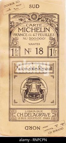 Carte Michelin n° 18 Nantes 1913-1. Foto Stock