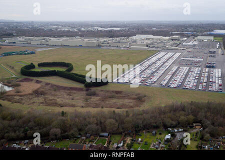 La pianta di Honda in Swindon, che la società ha confermato chiuderà nel 2021 con la perdita di 3.500 posti di lavoro. Foto Stock