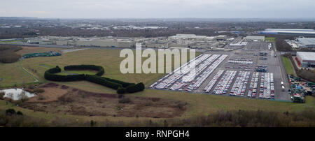 La pianta di Honda in Swindon, che la società ha confermato chiuderà nel 2021 con la perdita di 3.500 posti di lavoro. Foto Stock