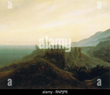 Caspar David Friedrich - Blick auf die Ostsee. Foto Stock