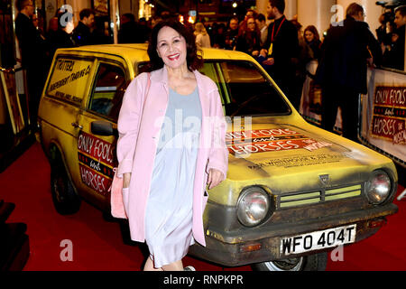 Arlene Phillips frequentando il solo gli sciocchi e cavalli il Musical apertura notturna al Theatre Royal Haymarket. Martedì 19 Febbraio, 2019. Foto di credito dovrebbe leggere: Ian West/PA FILO Foto Stock