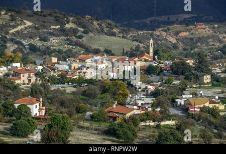 Villaggio di montagna Pano Lefkara, Repubblica di Cipro, Cipro Foto Stock