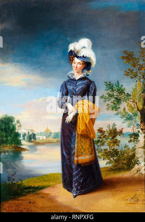 Elizabeth Alexeievna (Louise di Baden) (1779-1826), Imperatrice della Russia, ritratto dipinto, 1820 Foto Stock