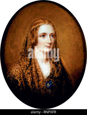 Mary Shelley ritratto da Reginald Easton, 1857 Foto Stock