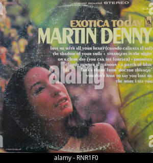 Vintage LP in vinile coprire Exotica oggi Martin Denny 1966 Foto Stock