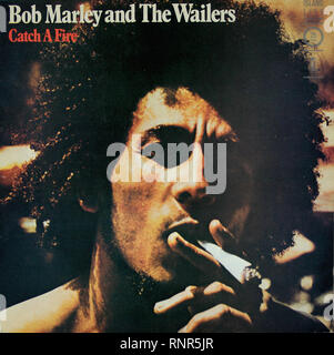 Bob Marley e The Wailers Catch A Fire - Vintage Cover album Foto Stock