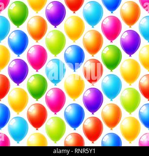 Modello senza giunture di palloncini colorati sfondo vettoriale Illustrazione Vettoriale