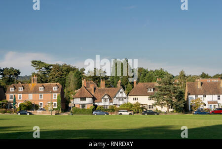 Bearsted village green e cottages, Kent, Regno Unito Foto Stock