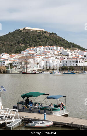 Sanlúcar de Guadiana, fiume Guadiana, Febbraio 2019 Foto Stock