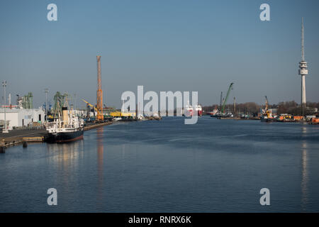 Porto e dock. Wilhelmshaven. Bassa Sassonia. Germania Foto Stock