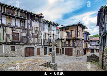 Quello di Alberca, Salamanca, Spagna; Giugno 2017: le strade e gli edifici del borgo medievale di La Alberca in provincia di Salamanca Foto Stock