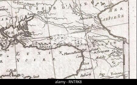 Caucaso. 1780 Raynal e Bonne Mappa della Turchia in Europa e in Asia - Geographicus - TurquieEurope-bonne-1780. Foto Stock