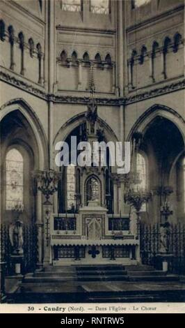 Caudry - Le Choeur de la Basilique Sainte-Maxllende. Foto Stock