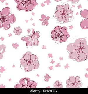 Vettore di sofisticati floral pattern senza giunture Illustrazione Vettoriale
