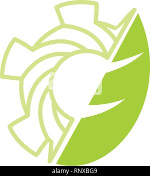 Leaf Logo Design template vettoriale isolato Illustrazione Vettoriale