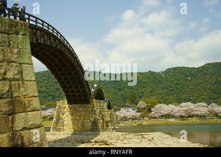 Ponte Kintai, prefettura di Yamaguchi, Giappone Foto Stock